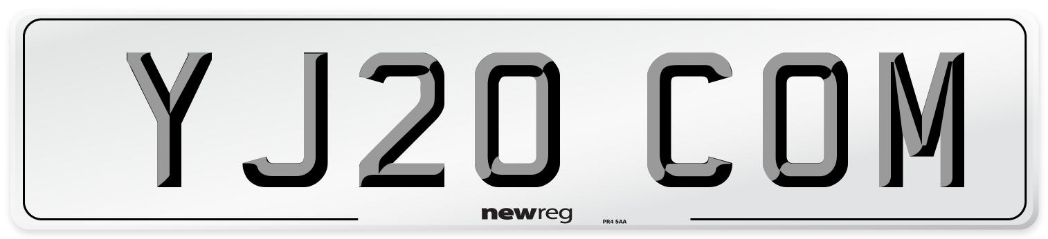 YJ20 COM Number Plate from New Reg